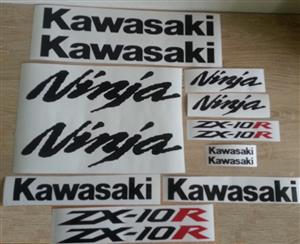 Kawasaki ZX 10R decls stickers vinyl cut graphics kits