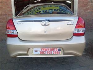 2020 Toyota Etios Sedan 1.5 Sprints Manual 78,500km