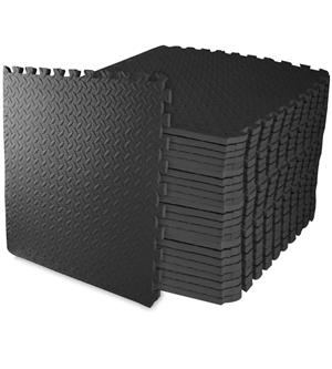 Interlocking plastic floor tiles