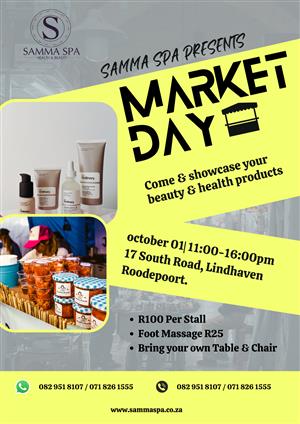 Market Dayb 1st of October 2022, 17 South RD, Lindhaven Roodepoort.