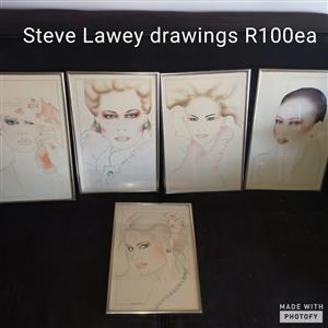 Antique Steve Lawey Drawings