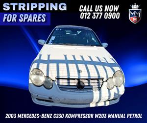 2003 Mercedes-Benz C230 Kompressor W203 Manual Petrol – Stripping for Spares