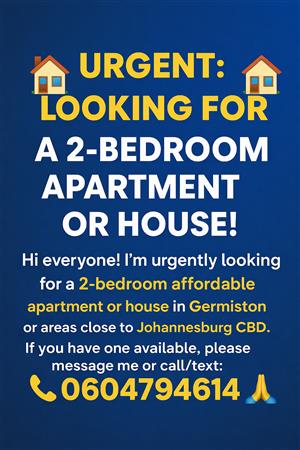 Looking for an apartment ASAP