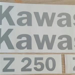 Graphics decals stickers kits for a 1980 Kawasaki Z 250 motorcycle