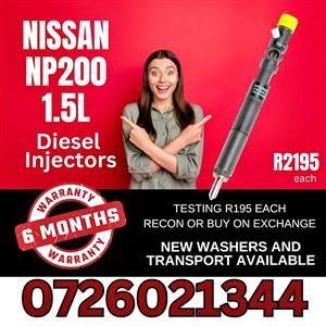 Nissan NP200 1.5L diesel injectors for sale