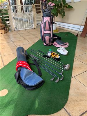 Stunning ladies golf set, extra bags and clubs and great accessories