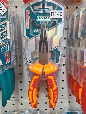 Brand New Total Tools 160mm insulated long nose plier