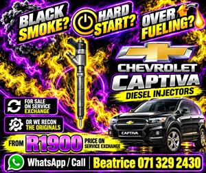 CHEVROLET CAPTIVA INJECTORS FOR SALE WITH WARRANTY 