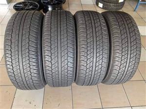 Set of 265/60/18 Dunlop Tyres for Sale. Contact 