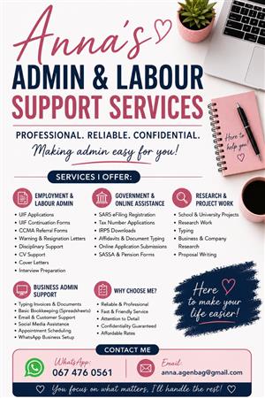 Admin Service Rendered South Africa 