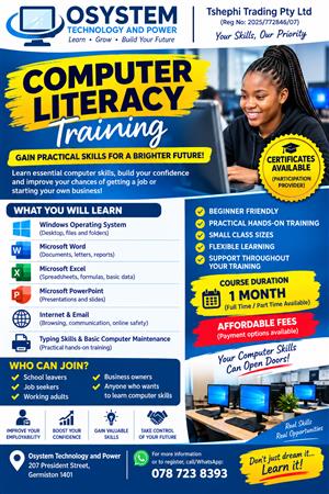 Learn essential computer skills, build your confidence and improve your chances.