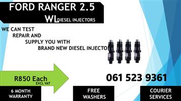 Diesel injectors for ford ranger 2.5 wl  for sale 