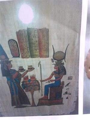 Ygiption art on papirus, 80by60cm