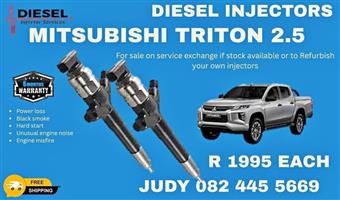 Mitsubishi Triton 2.5 Diesel Injector for sale on service exchange or to recon