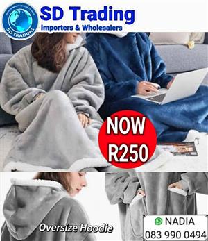 Unisex Extra Long Plush Blanket Hoodie