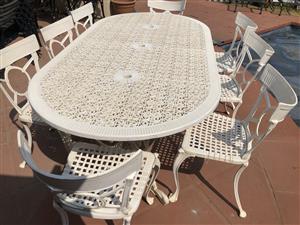 metal garden table and chairs clearance