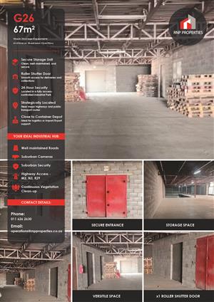 G26 – 67m² Secure Storage Unit To Let
