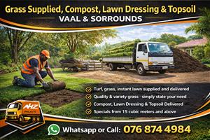 Grass Supplied, Compost, Lawn Dressing & Topsoil, More