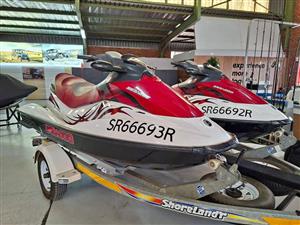 2x Sea Doo GTi 1500cc Jetskis in Rouble Trailer