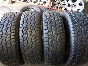 Almost new 265/70/17 Hankook Dynapro A/T tyres for sell with about 98%