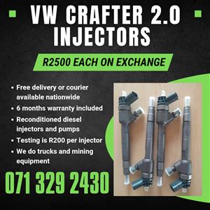 VW CRAFTER 2.0 INJECTORS FOR SALE WITH WARRANTY INCLUDED 