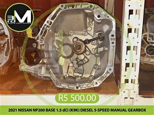 2021 NISSAN NP200 BASE 1.5 dCi (K9K) DIESEL 5-SPEED MANUAL GEARBOX