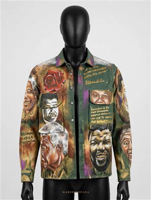 The Nelson Mandela Tribute Denim Shirt - BULL [Green]
