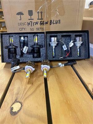 LED Headlight Kit With Built in Cooling Fan 2 Bulbs 