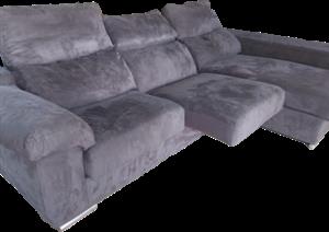 Charcoal Suede Corner Couch/Sofa for Sale