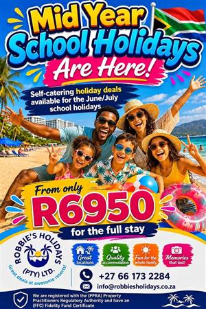 SELF-CATERING HOLIDAY ACCOMMODATION DEALS IN JUNE & JULY 2026