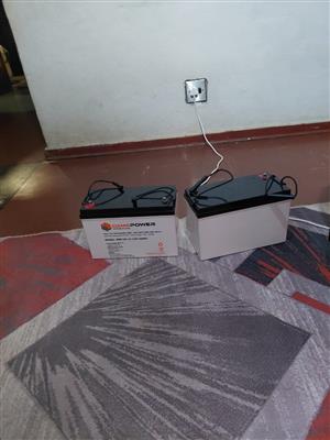 OmniPower OPR120-12 deep cycle rechargeable battery.