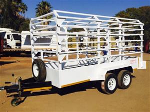  Livestock Cattle Trailer 21,000 GVWR Dual 3-7K Axles Tarp Top Wood Floor Trailers
