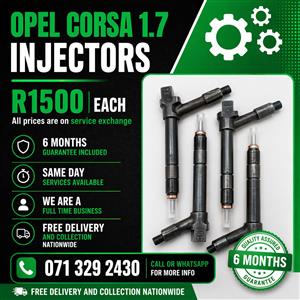 OPEL CORSA 1.7 INJECTORS FOR SALE WITH WARRANTY INCLUDED 