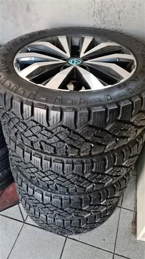 20" VW Amarok Extrem original mags with new Goodyear Wrangler all terrain tyres set 