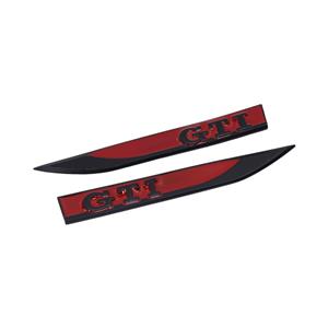 GTi Fender Badges - Black & Red (14×1.5cm)