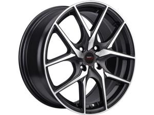16″ A-Line Tatum 5/105 Black Machined Face Alloy Wheels