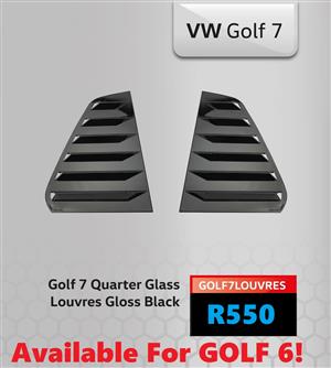 Golf 7 Quarter Glass Gloss Black Louvres