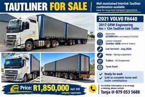 2021 VOLVO FH440 + 2017 GRW ENGINEERING TAUTLINER LINK 