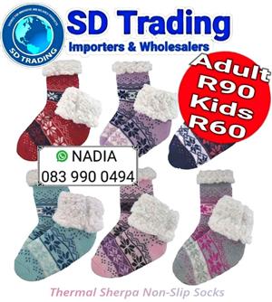 Thermal Sherpa Fluffy Non-Slip Socks