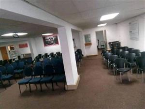 Hall space for rent Sunday morning church services available 