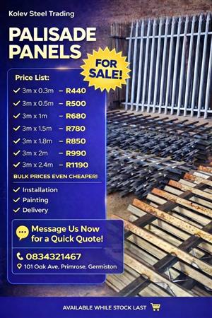 Palisade Panels –  | Message for Quote