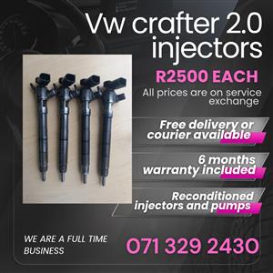 VW CRAFTER 2.0 INJECTORS FOR SALE WITH WARRANTY INCLUDED 