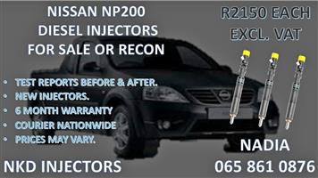 NISSAN NP200 DIESEL INJECTORS FOR SALE. REBUILT AND TESTED