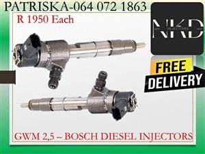 GWM 2,5 DIESEL INJECTORS FOR SALE