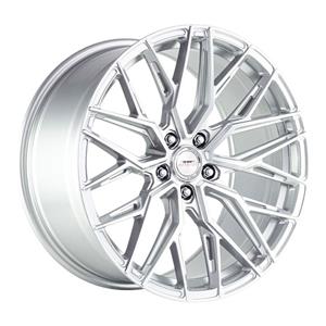 15″ A-Line Miami 5/100 Arctic Silver Machine Face Wider Fit Alloy Wheels