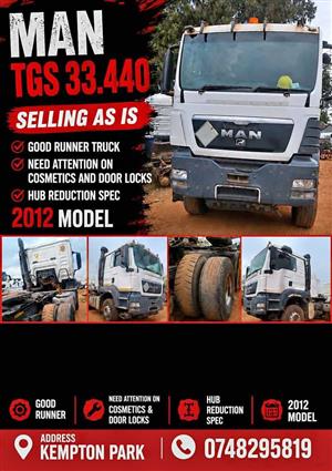 Man Tgs 33.440 runner truck selling as is