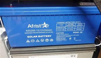 Brand New AfriStar 200AH Solar Gel Deep Cycle Batteries