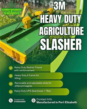 3M Heavy Duty Slasher with Tbox and double blades 8 Blades on adjustable lifts