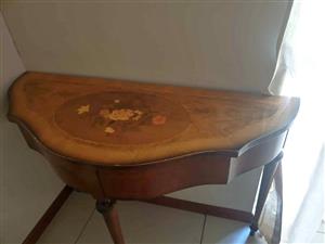 Antique Half Moon Table