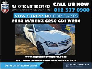 2014 Mercedes Benz C250 CDI W204 Auto Petrol Stripping for Spares
